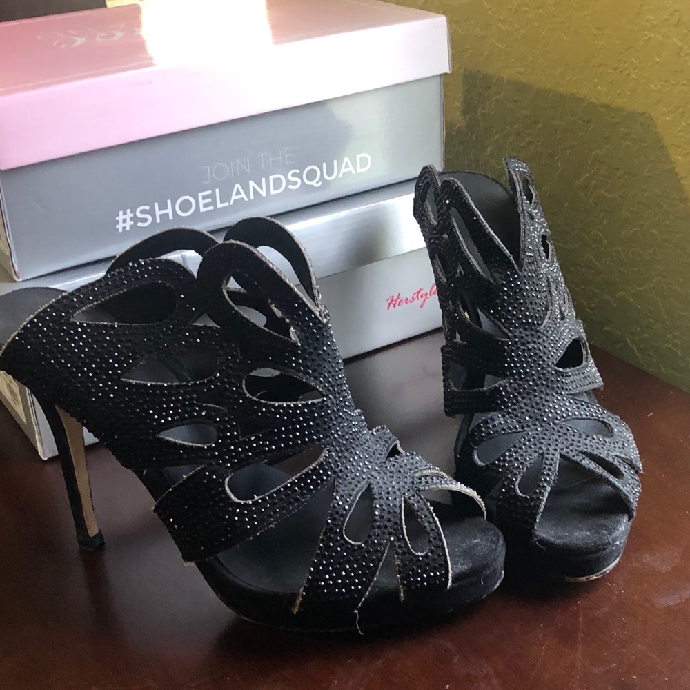 Heels with rhinestones